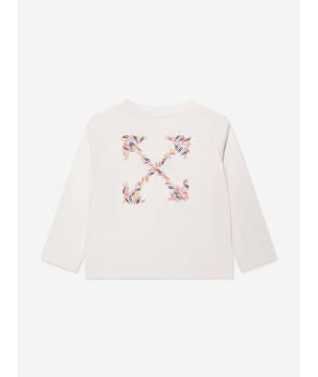 Off-White Baby Girls Paper Clips T-Shirt in Ivory prix pour 