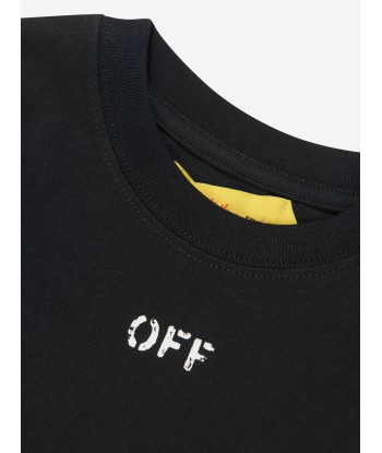 Off-White Girls Off Stamp T-Shirt Dress in Black brillant des détails fins