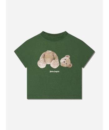 Palm Angels Boys Bear T-Shirt in Green online