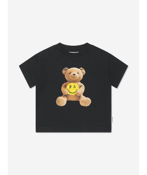 Palm Angels Boys Smiley Bear T-Shirt in Black est présent 