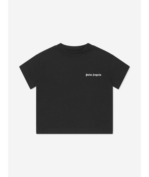 Palm Angels Boys Logo T-Shirt in Black solde