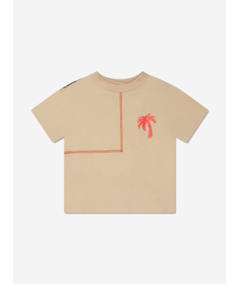 Palm Angels Boys Palm Brush Camo T-Shirt in Beige À commander