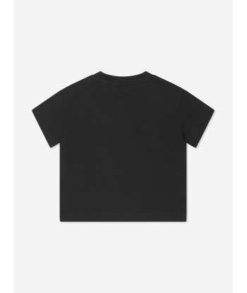 Palm Angels Boys Logo T-Shirt in Black solde