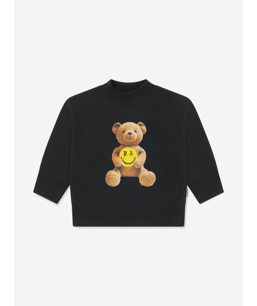 Palm Angels Boys PA Smiley Bear Sweatshirt in Black meilleur choix