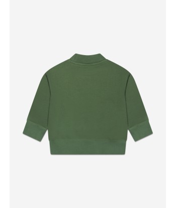 Palm Angels Boys Classic Curved Logo Sweatshirt in Green online