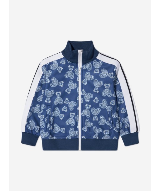 Palm Angels Boys AOP Bears Paisley Track Jacket in Blue Le MVP de beaucoup