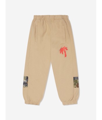 Palm Angels Boys Palm Brush Camo Joggers in Beige en linge