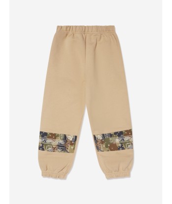 Palm Angels Boys Palm Brush Camo Joggers in Beige en linge