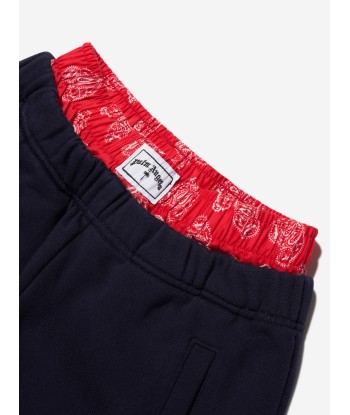 Palm Angels Boys Bears Paisley Joggers in Navy en linge