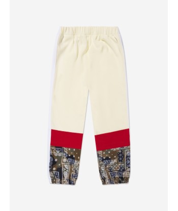 Palm Angels Boys Colourblock Camo Track Pants in White Dans la société mordern