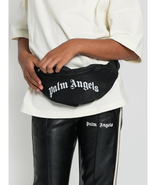 Palm Angels Kids Curved Logo Belt Bag in Black commande en ligne