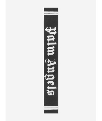 Palm Angels Boys Logo Knit Scarf in Black shop