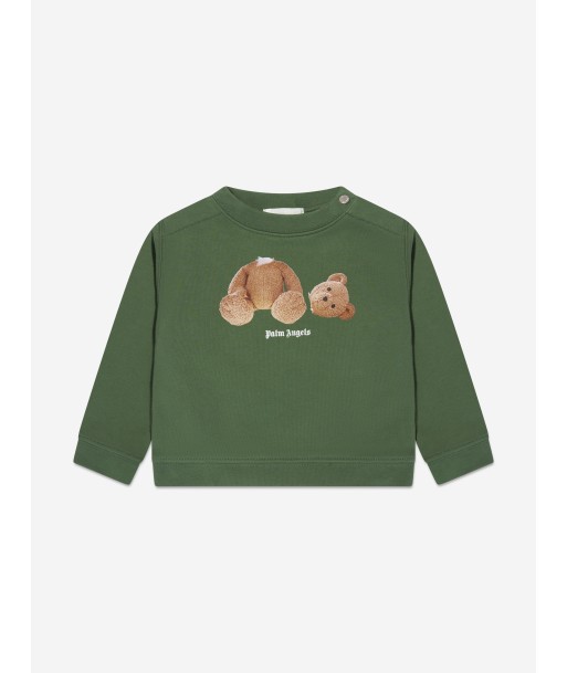 Palm Angels Baby Boys Bear Sweatshirt in Green meilleur choix