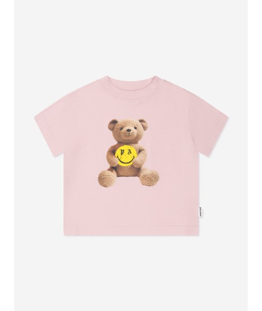 Palm Angels Girls Smiley Bear T-Shirt in Pink de l' environnement