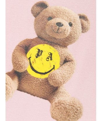 Palm Angels Girls Smiley Bear T-Shirt in Pink de l' environnement