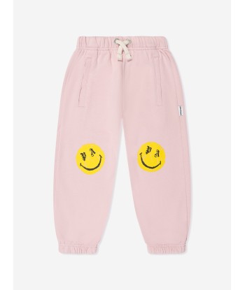 Palm Angels Girls Smiley Brush Joggers in Pink de pas cher