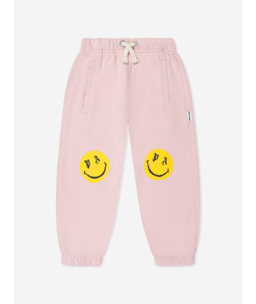 Palm Angels Girls Smiley Brush Joggers in Pink de pas cher