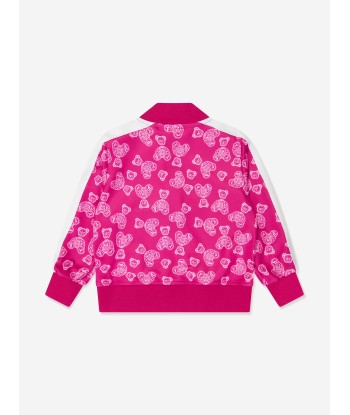 Palm Angels Girls AOP Bears Paisley Track Jacket in Pink outlet