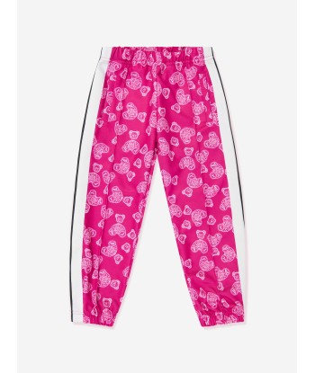 Palm Angels Girls AOP Bear Paisley Track Joggers in Pink solde