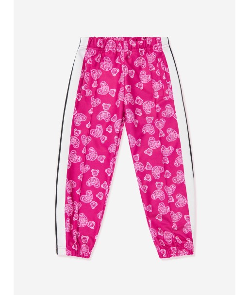 Palm Angels Girls AOP Bear Paisley Track Joggers in Pink solde