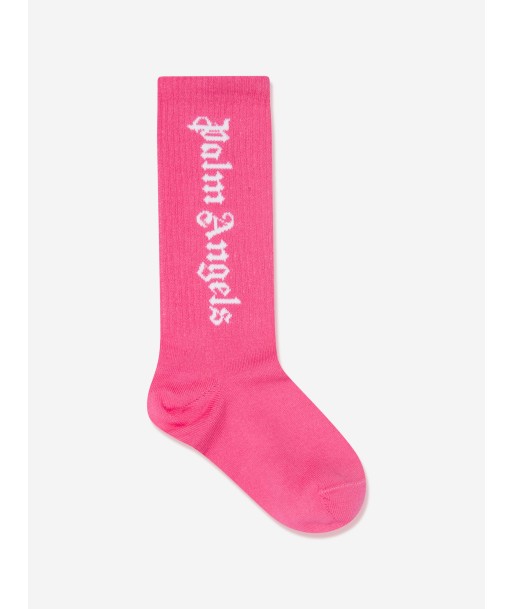 Palm Angels Girls Logo High Socks in Pink à prix réduit toute l'année