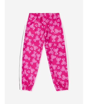 Palm Angels Girls AOP Bear Paisley Track Joggers in Pink solde