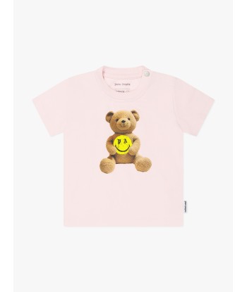 Palm Angels Baby Girls Smiley Bear T-Shirt in Pink Profitez des Offres !