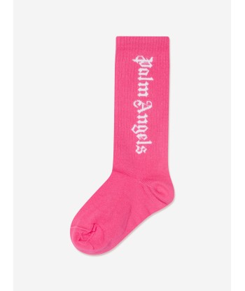 Palm Angels Girls Logo High Socks in Pink à prix réduit toute l'année