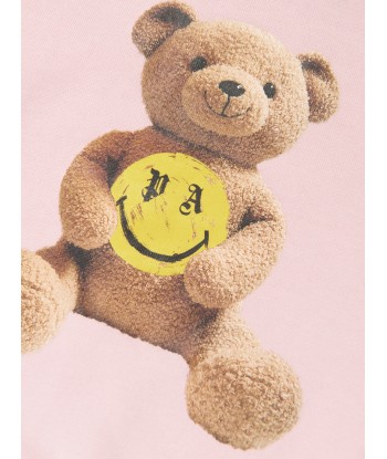 Palm Angels Girls Smiley Bear Sweatshirt in Pink en ligne