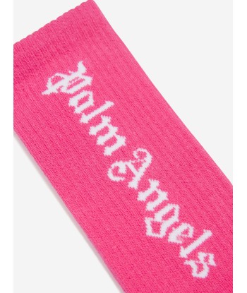 Palm Angels Girls Logo High Socks in Pink à prix réduit toute l'année