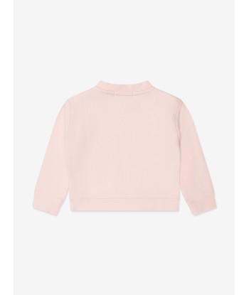 Palm Angels Baby Girls Curved Logo Sweatshirt in Pink est présent 