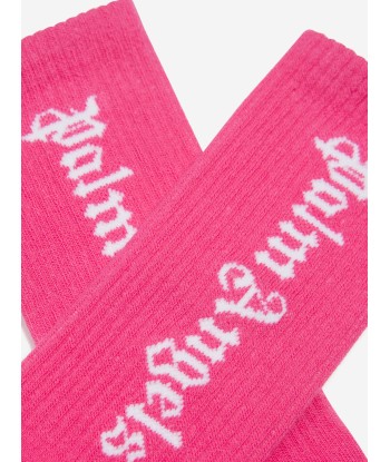 Palm Angels Girls Logo High Socks in Pink à prix réduit toute l'année