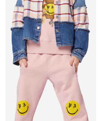 Palm Angels Baby Girls Smiley Brush Joggers in Pink les ctes