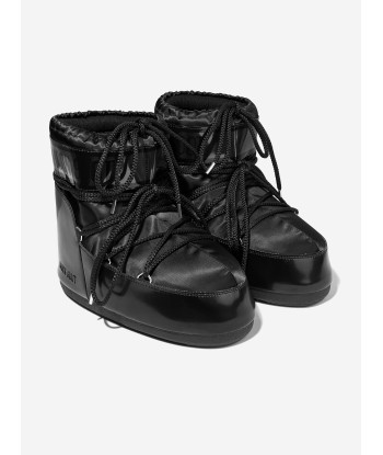 Moon Boot Kids Icon Low Glance Snow Boots in Black les ligaments