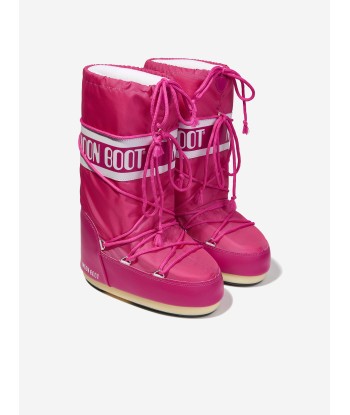 Moon Boot Girls Icon Nylon Snow Boots in Pink s'inspire de l'anatomie humaine