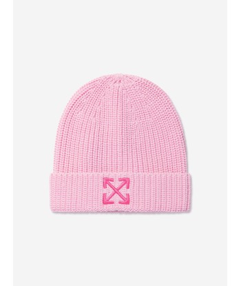 Off-White Kids Arrow Beanie Hat in Pink ouvre sa boutique