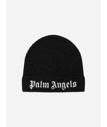 Palm Angels Boys Logo Beanie Hat in Black 50-70% off 