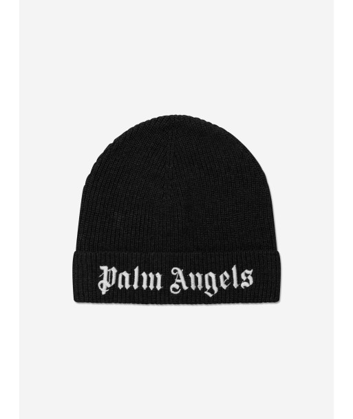 Palm Angels Boys Logo Beanie Hat in Black 50-70% off 