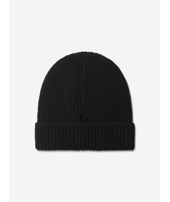 Off-White Kids Arrow Beanie Hat in Black en stock