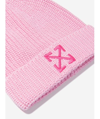 Off-White Kids Arrow Beanie Hat in Pink ouvre sa boutique