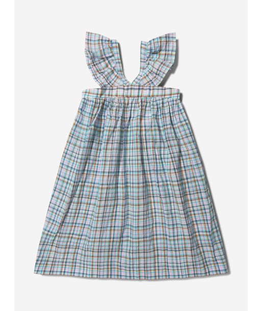 Bonpoint Girls Cotton Checked Ruffle Strap Dress les muscles