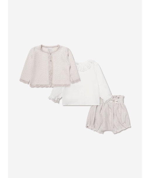 Paz Rodriguez Baby Girls Shorts Set in Ivory basket pas cher