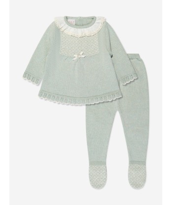 Paz Rodriguez Baby Girls Outfit Set in Green Pour