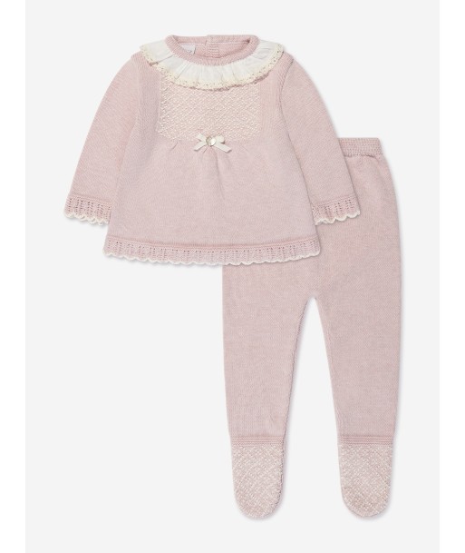 Paz Rodriguez Baby Girls Outfit Set in Pink rembourrage situé sous