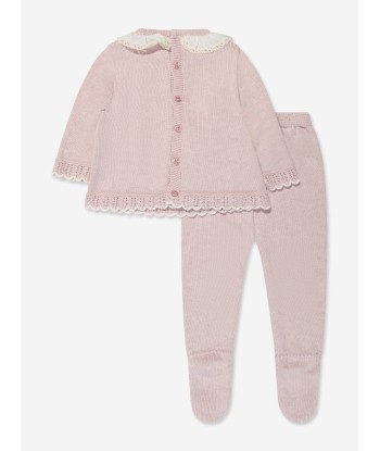 Paz Rodriguez Baby Girls Outfit Set in Pink rembourrage situé sous