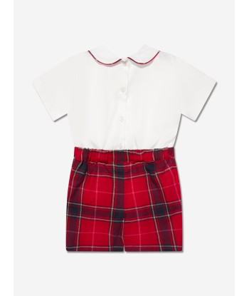 Rachel Riley Baby Boys Tartan Shorts Set in Red paiement sécurisé