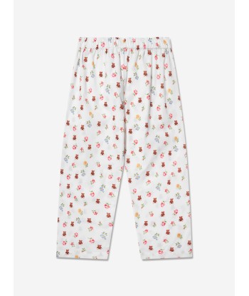 Rachel Riley Girls Floral Bear Pyjamas in Ivory Faites des économies