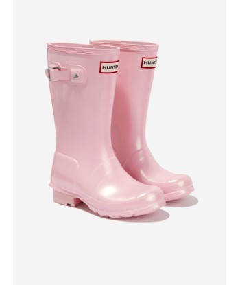 Hunter Girls Original Nebula Wellington Boots in Pink store