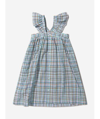 Bonpoint Girls Cotton Checked Ruffle Strap Dress les muscles