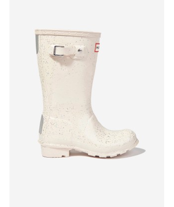 Hunter Kids Original Giant Glitter Wellingon Boots in Ivory JUSQU'A -70%! 